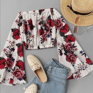 Flowered Crop Top